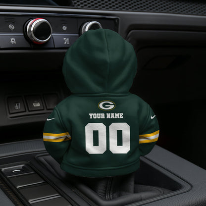 [SPECIAL OFFER] NEW CUSTOMIZED NFL08 GBP GREEN BAY PACKERS AUTOMOTIVE HOODIE SHIFT KNOB COVER