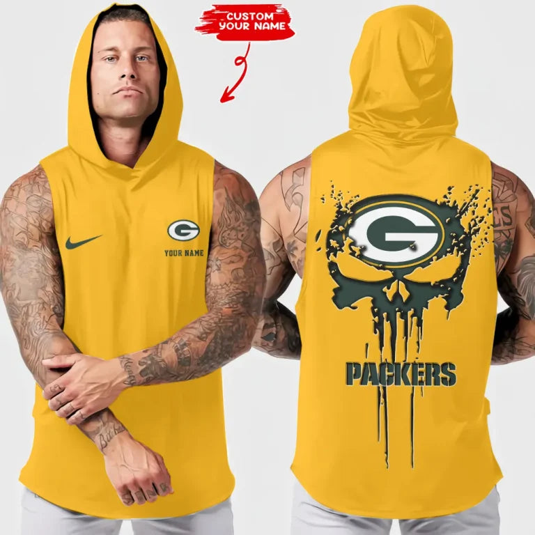 [SPECIAL OFFER] NEW CUSTOMIZED HOODED NFL08 GBP GREEN BAY PACKERS TANK TOP