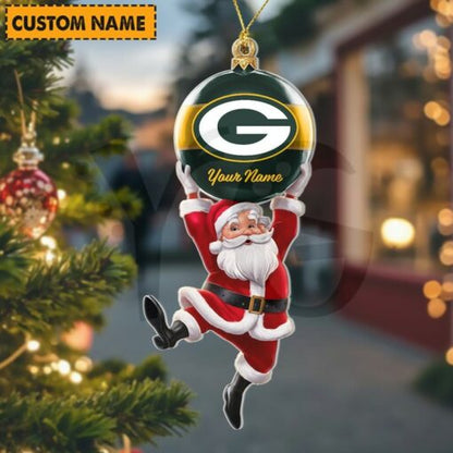 [SPECIAL OFFER] NEW CUSTOMIZED NFL08 GBP GREEN BAY PACKERS CHRISTMAS ACRYLIC ORNAMENT