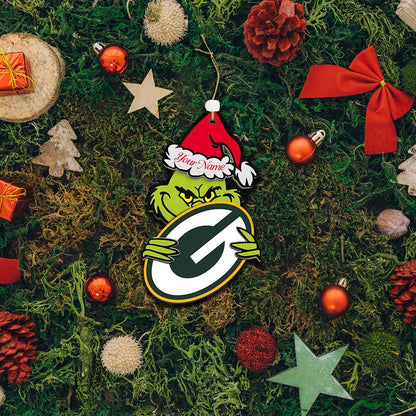 [SPECIAL OFFER] NEW CUSTOMIZED NFL08 GBP GREEN BAY PACKERS CHRISTMAS ACRYLIC ORNAMENT