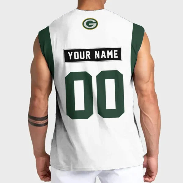 [SPECIAL OFFER] NEW CUSTOMIZED NFL08 GBP GREEN BAY PACKERS TANKTOP & GYM SHIRT