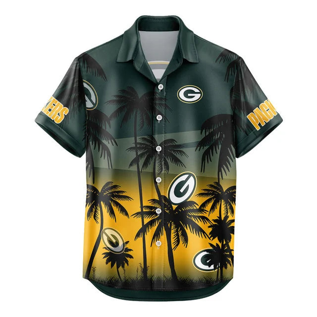 [SPECIAL OFFER] NEW CUSTOMIZED NFL08 GBP GREEN BAY PACKERS UNISEX HAWAIIAN SHIRT & SHORTS SET