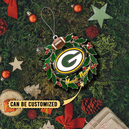 [SPECIAL OFFER] NEW CUSTOMIZED NFL08 GBP GREEN BAY PACKERS CHRISTMAS ACRYLIC ORNAMENT