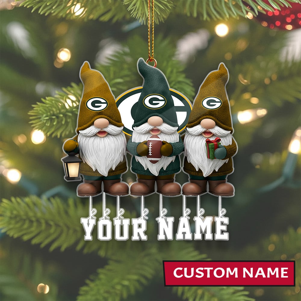 [SPECIAL OFFER] NEW CUSTOMIZED NFL08 GBP GREEN BAY PACKERS CHRISTMAS ACRYLIC ORNAMENT