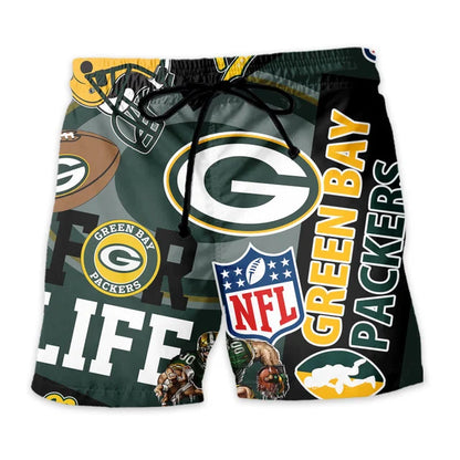 [SPECIAL OFFER] NEW CUSTOMIZED NFL08 GBP GREEN BAY PACKERS UNISEX HAWAIIAN SHIRT & SHORTS SET