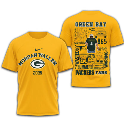 [SPECIAL OFFER] NEW CUSTOMIZED NFL08 GBP GREEN BAY PACKERS T-SHIRT | MULTIPLE COLORS AVAILABLE