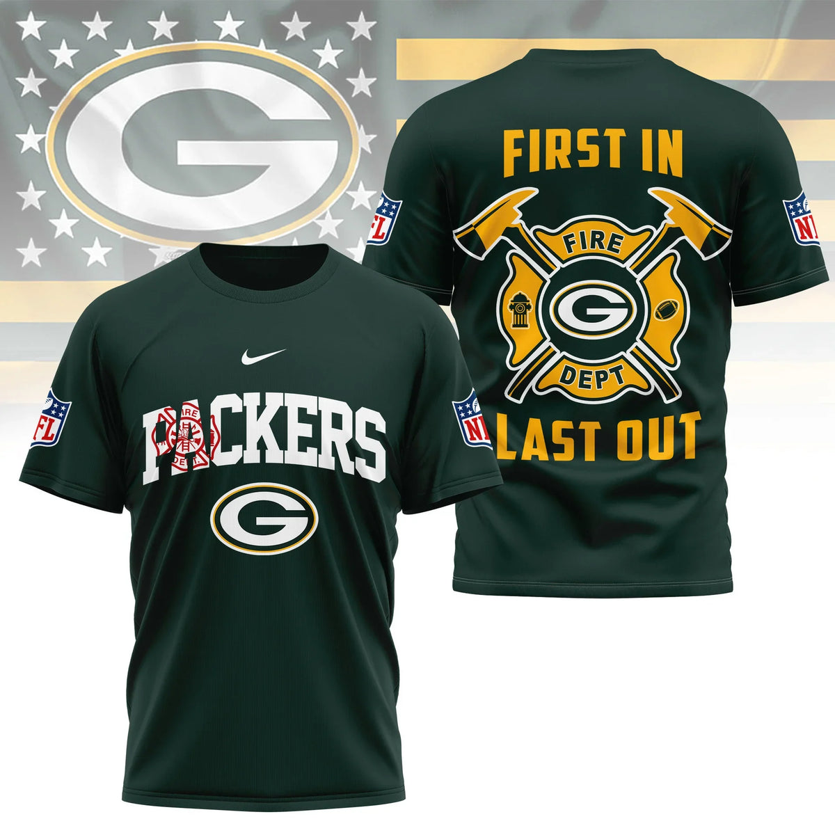 [SPECIAL OFFER] NEW CUSTOMIZED NFL08 GBP GREEN BAY PACKERS T-SHIRT | MULTIPLE COLORS AVAILABLE