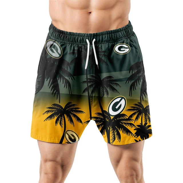 [SPECIAL OFFER] NEW CUSTOMIZED NFL08 GBP GREEN BAY PACKERS UNISEX HAWAIIAN SHIRT & SHORTS SET