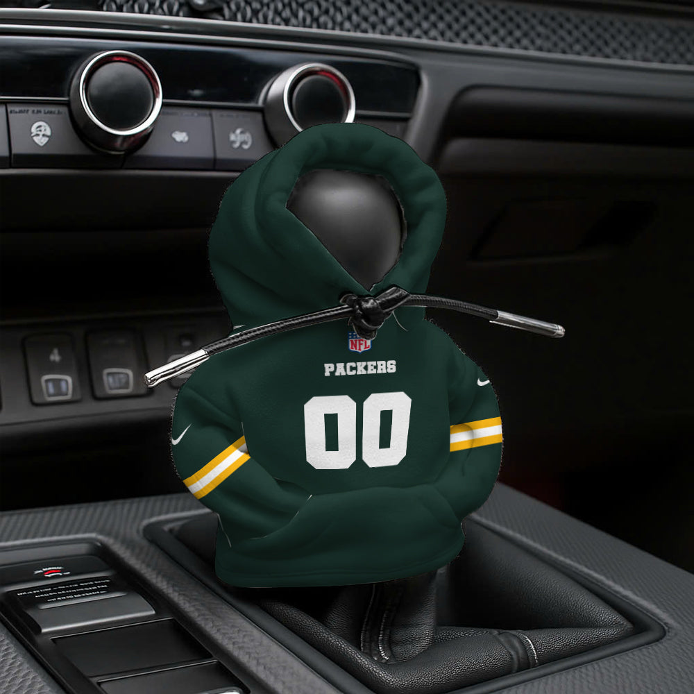 [SPECIAL OFFER] NEW CUSTOMIZED NFL08 GBP GREEN BAY PACKERS AUTOMOTIVE HOODIE SHIFT KNOB COVER