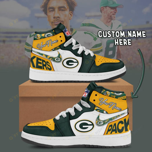[SPECIAL OFFER] NEW CUSTOMIZED NFL08 GBP GREEN BAY PACKERS AIR JORDAN 1