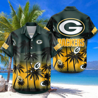 [SPECIAL OFFER] NEW CUSTOMIZED NFL08 GBP GREEN BAY PACKERS UNISEX HAWAIIAN SHIRT & SHORTS SET