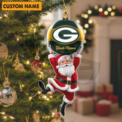 [SPECIAL OFFER] NEW CUSTOMIZED NFL08 GBP GREEN BAY PACKERS CHRISTMAS ACRYLIC ORNAMENT