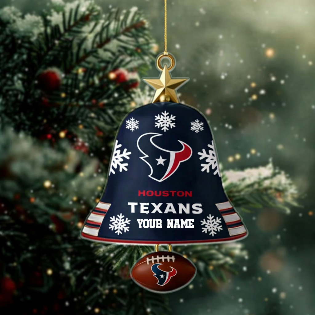 [SPECIAL OFFER] NEW CUSTOMIZED NFL15 HTT HOUSTON TEXANS CHRISTMAS ACRYLIC ORNAMENT