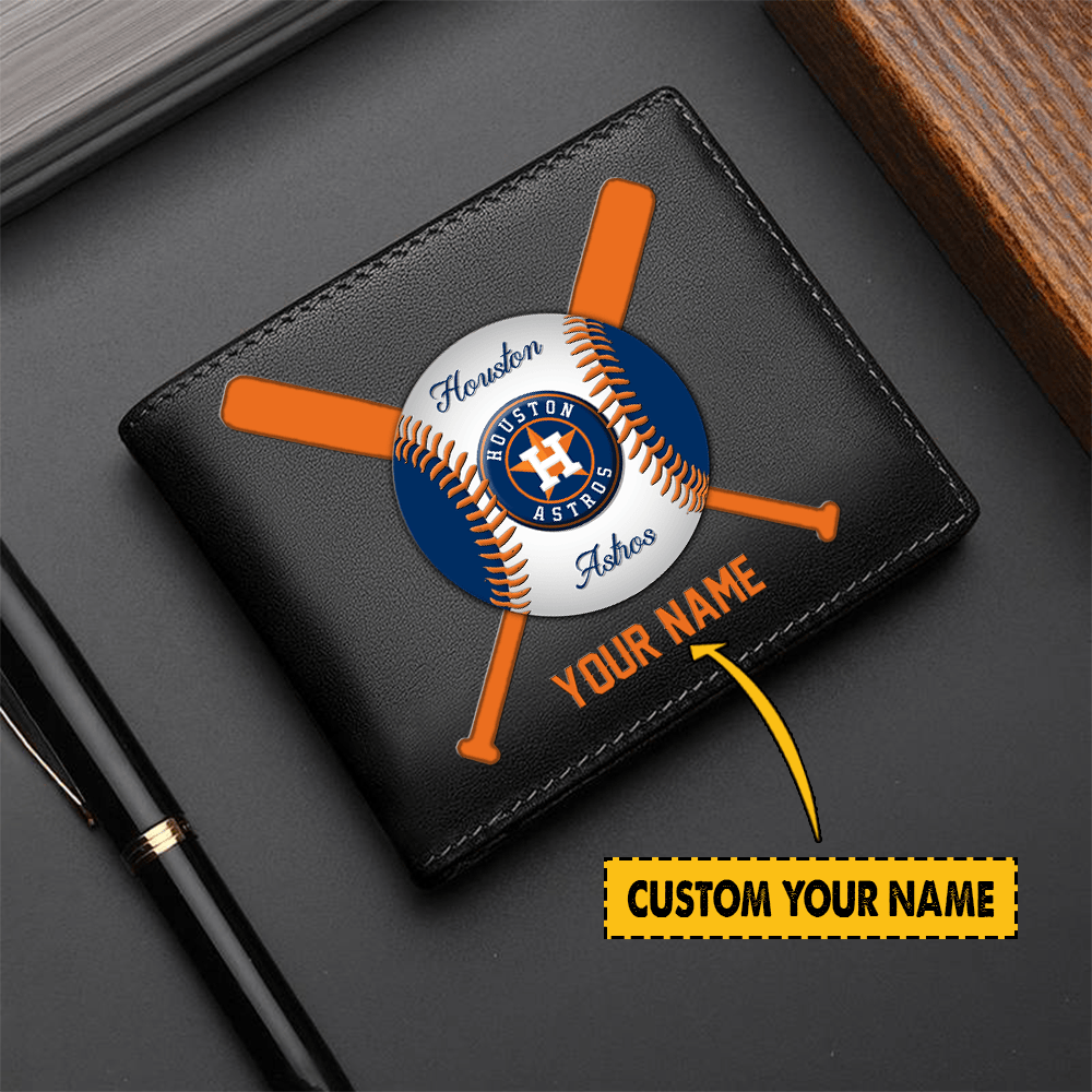 [FLASH SALE] NEW CUSTOMIZEDMLB10 HAS HOUSTON ASTROS LEATHER WALLET