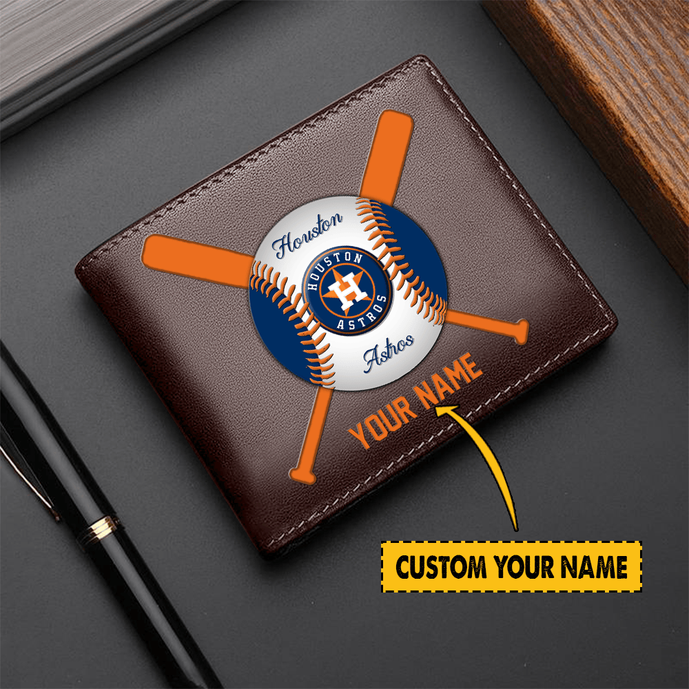 [FLASH SALE] NEW CUSTOMIZEDMLB10 HAS HOUSTON ASTROS LEATHER WALLET