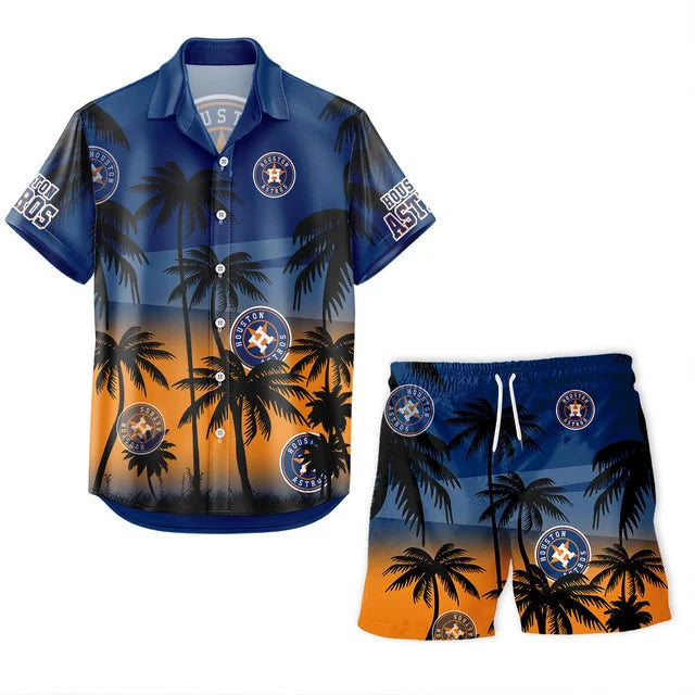 [FLASH SALE] NEW CUSTOMIZED MLB10 HAS HOUSTON ASTROS UNISEX HAWAIIAN SHIRT & SHORTS SET