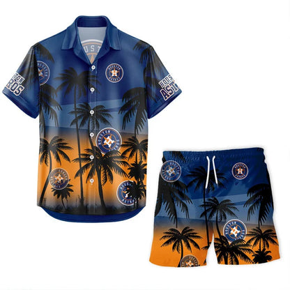 [FLASH SALE] NEW CUSTOMIZED MLB10 HAS HOUSTON ASTROS UNISEX HAWAIIAN SHIRT & SHORTS SET