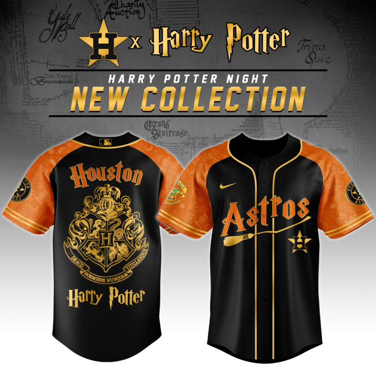 [FLASH SALE] NEW CUSTOMIZED MLB10 HT ASTROS x HARRY POTTER BASEBALL JERSEY & CAP