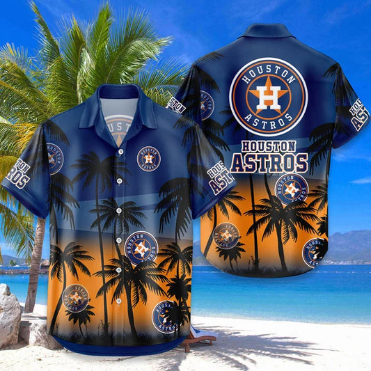 [FLASH SALE] NEW CUSTOMIZED MLB10 HAS HOUSTON ASTROS UNISEX HAWAIIAN SHIRT & SHORTS SET