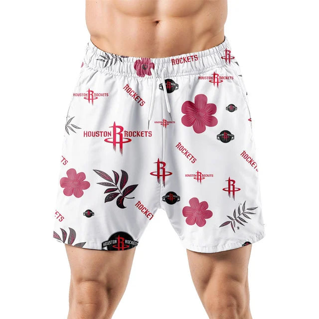 [HOT DEAL] NEW CUSTOMIZED NBA07 HRO HOUSTON ROCKETS UNISEX HAWAIIAN SHIRT & SHORTS SET