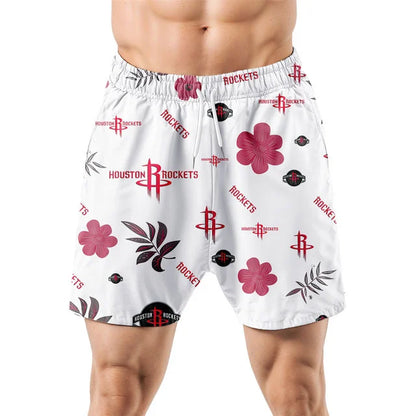 [HOT DEAL] NEW CUSTOMIZED NBA07 HRO HOUSTON ROCKETS UNISEX HAWAIIAN SHIRT & SHORTS SET