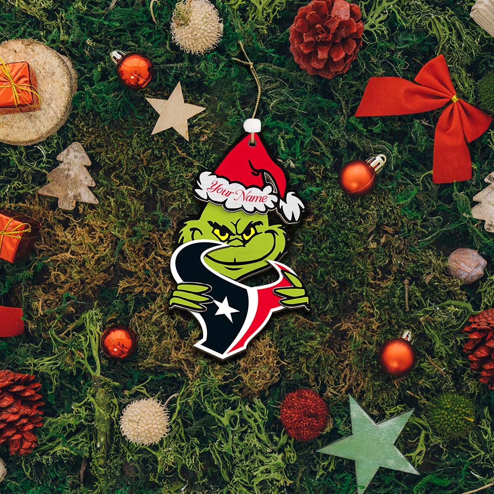 [SPECIAL OFFER] NEW CUSTOMIZED NFL15 HTT HOUSTON TEXANS CHRISTMAS ACRYLIC ORNAMENT