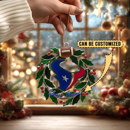 [SPECIAL OFFER] NEW CUSTOMIZED NFL15 HTT HOUSTON TEXANS CHRISTMAS ACRYLIC ORNAMENT