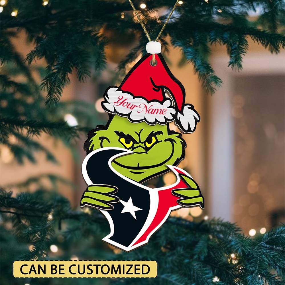 [SPECIAL OFFER] NEW CUSTOMIZED NFL15 HTT HOUSTON TEXANS CHRISTMAS ACRYLIC ORNAMENT