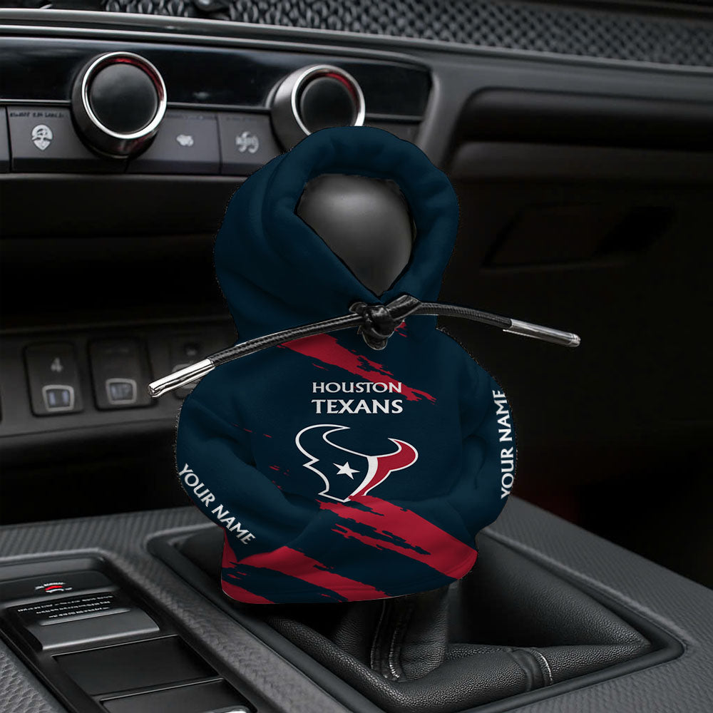 [SPECIAL OFFER] NEW CUSTOMIZED NFL15 HTT HOUSTON TEXANS CAR HOODIE SHIFT KNOB COVER