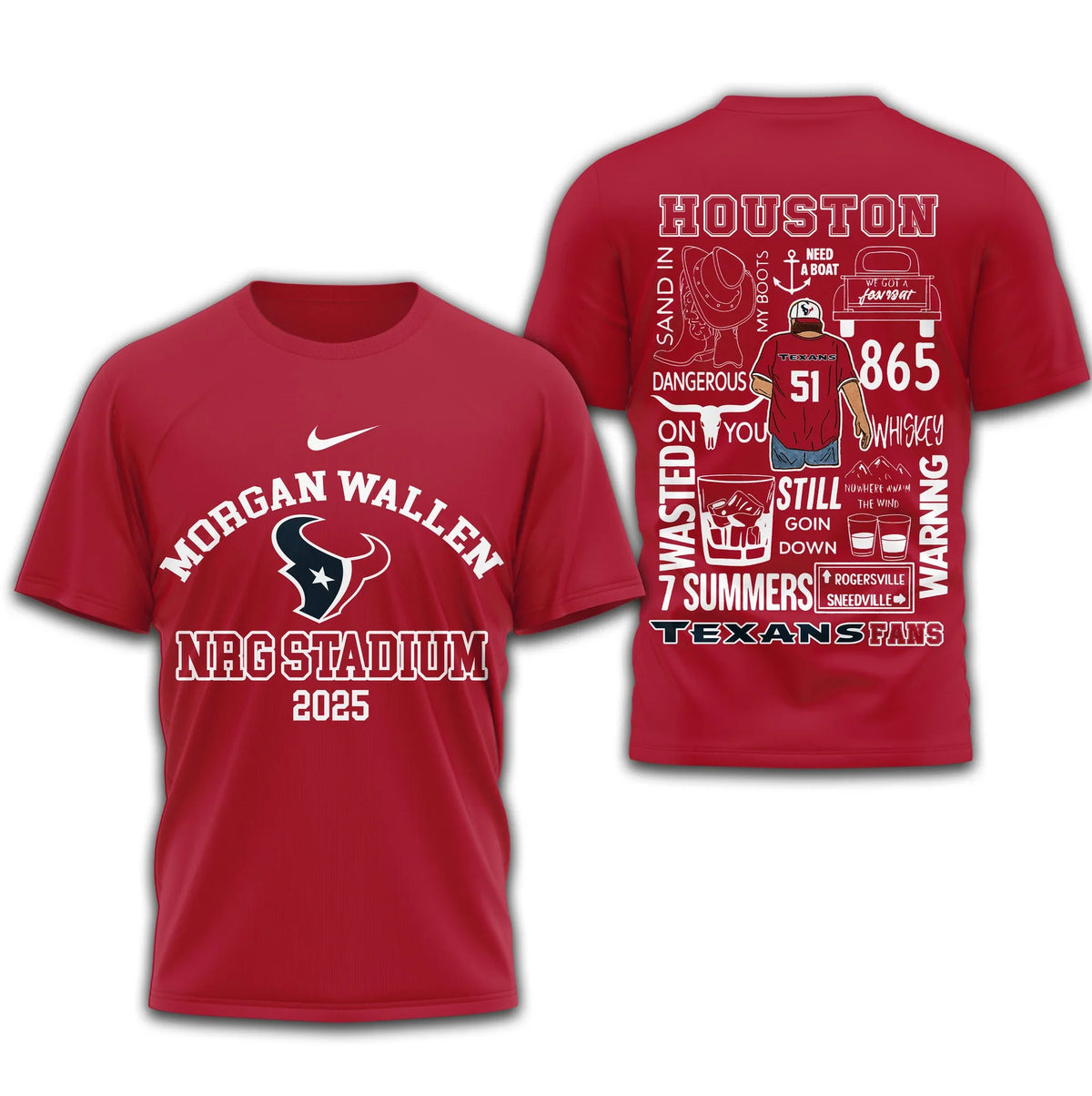 [SPECIAL OFFER] NEW CUSTOMIZED NFL15 HTT HOUSTON TEXANS T-SHIRT | MULTIPLE COLORS AVAILABLE