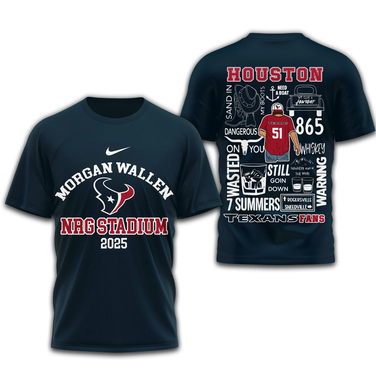 [SPECIAL OFFER] NEW CUSTOMIZED NFL15 HTT HOUSTON TEXANS T-SHIRT | MULTIPLE COLORS AVAILABLE