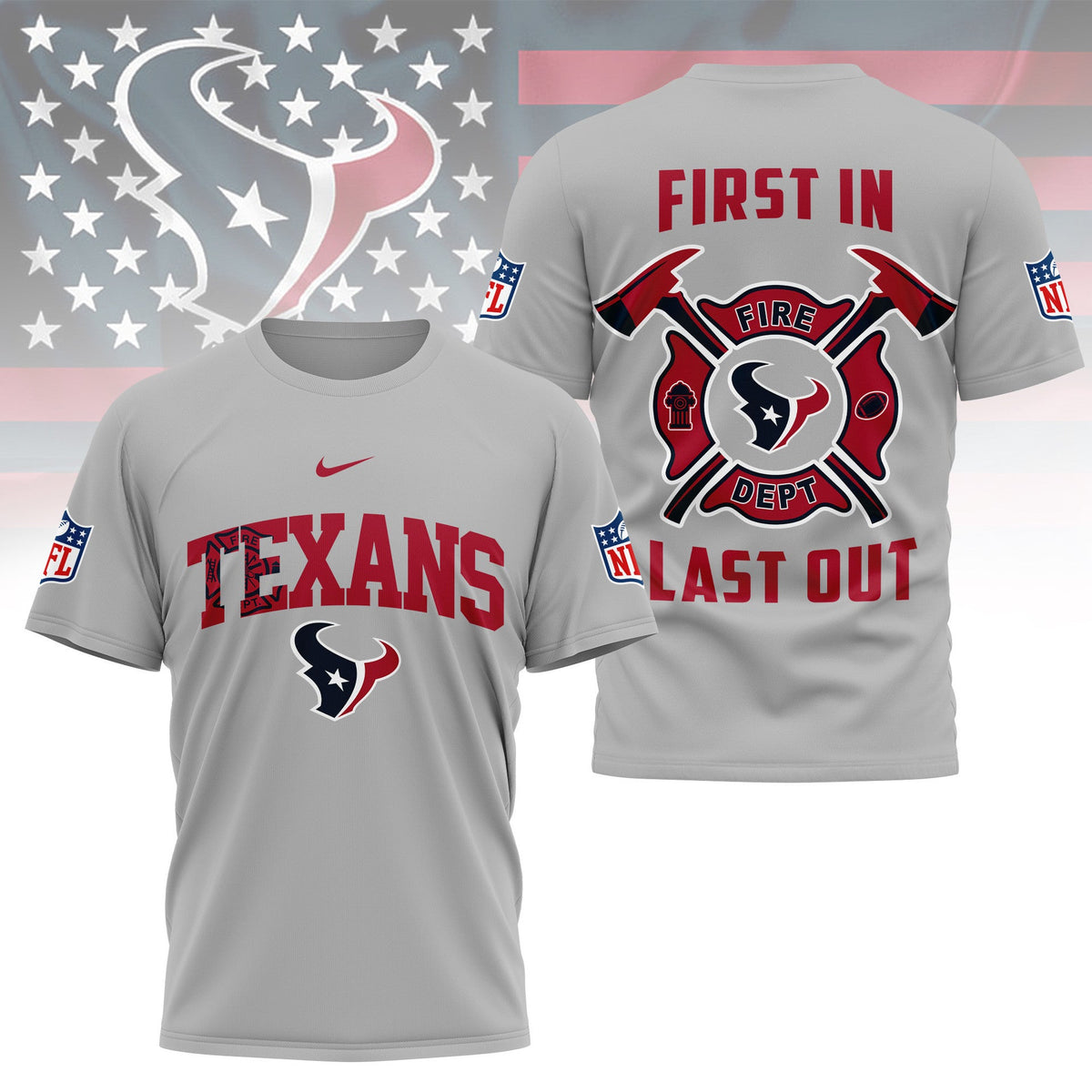 [SPECIAL OFFER] NEW CUSTOMIZED NFL15 HTT HOUSTON TEXANS T-SHIRT | MULTIPLE COLORS AVAILABLE