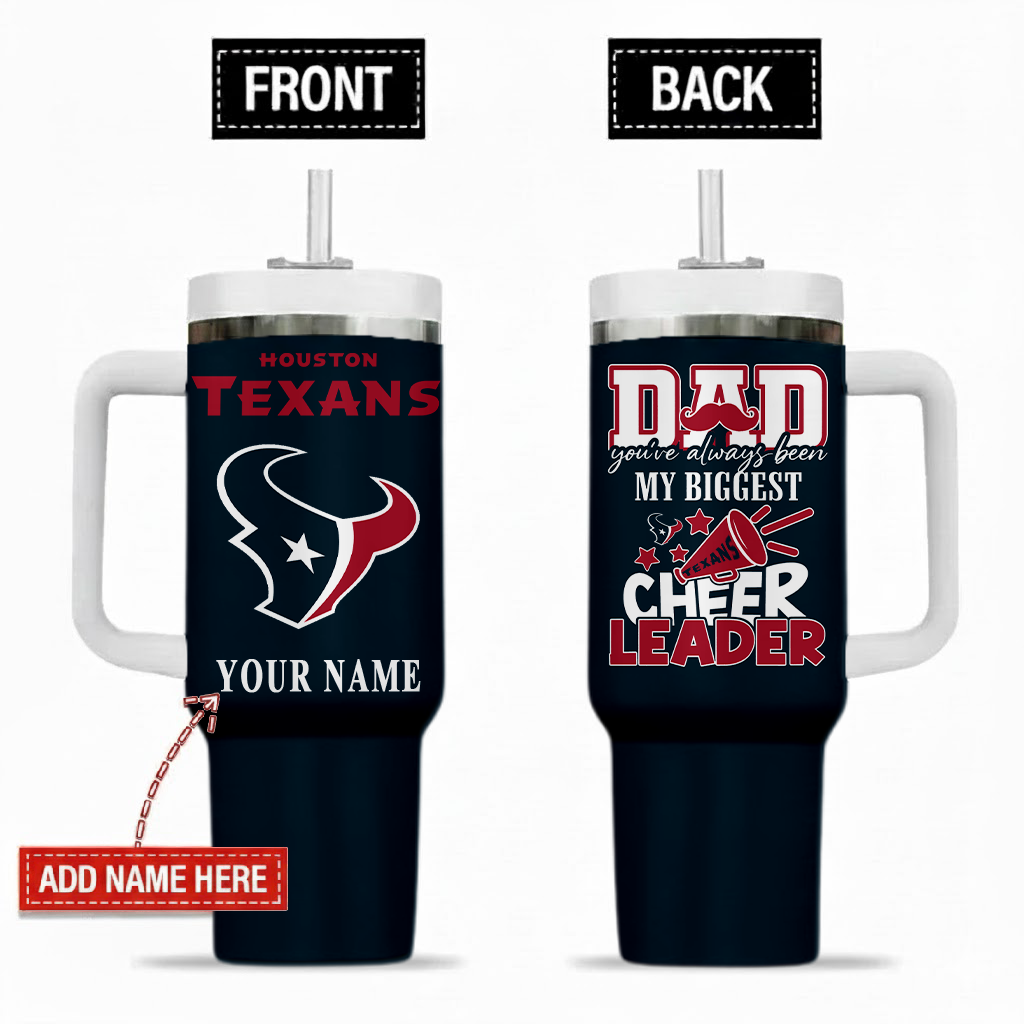 [SPECIAL OFFER] NEW CUSTOMIZED NFL15 HTT HOUSTON TEXANS 40OZ TUMBLER