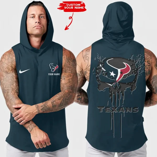 [SPECIAL OFFER] NEW CUSTOMIZED NFL15 HTT HOUSTON TEXANS HOODED TANK TOP