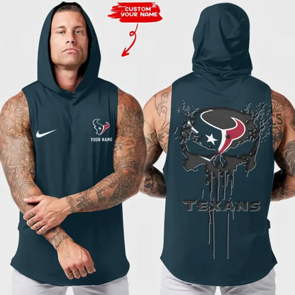 [SPECIAL OFFER] NEW CUSTOMIZED NFL15 HTT HOUSTON TEXANS HOODED TANK TOP