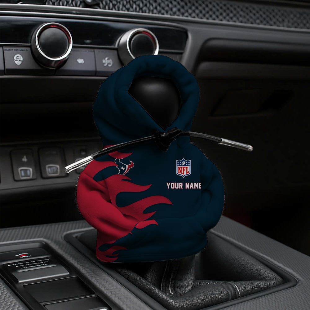 [SPECIAL OFFER] NEW CUSTOMIZED NFL15 HTT HOUSTON TEXANS CAR HOODIE SHIFT KNOB COVER