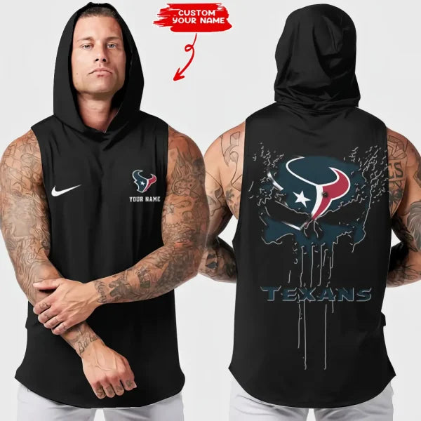 [SPECIAL OFFER] NEW CUSTOMIZED NFL15 HTT HOUSTON TEXANS HOODED TANK TOP
