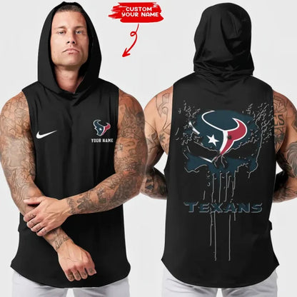 [SPECIAL OFFER] NEW CUSTOMIZED NFL15 HTT HOUSTON TEXANS HOODED TANK TOP