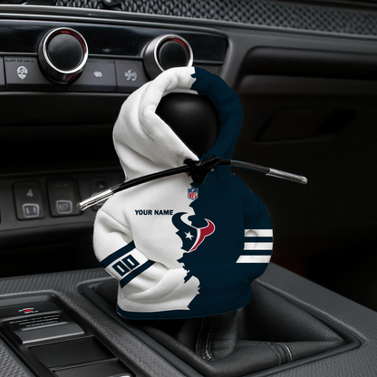 [SPECIAL OFFER] NEW CUSTOMIZED NFL15 HTT HOUSTON TEXANS CAR HOODIE SHIFT KNOB