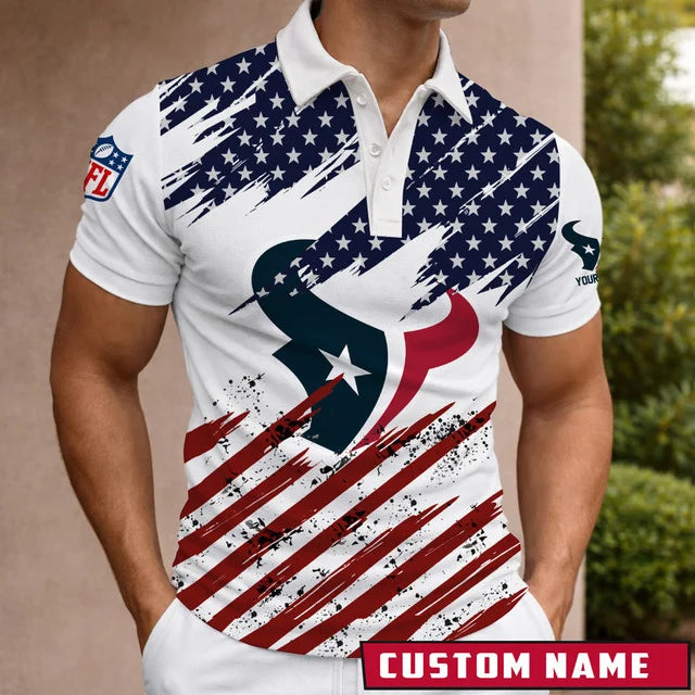 [SPECIAL OFFER] NEW CUSTOMIZED NFL15 HTT HOUSTON TEXANS POLO SHIRT