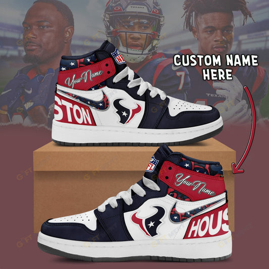 [SPECIAL OFFER] NEW CUSTOMIZED NFL15 HTT HOUSTON TEXANS AIR JORDAN 1