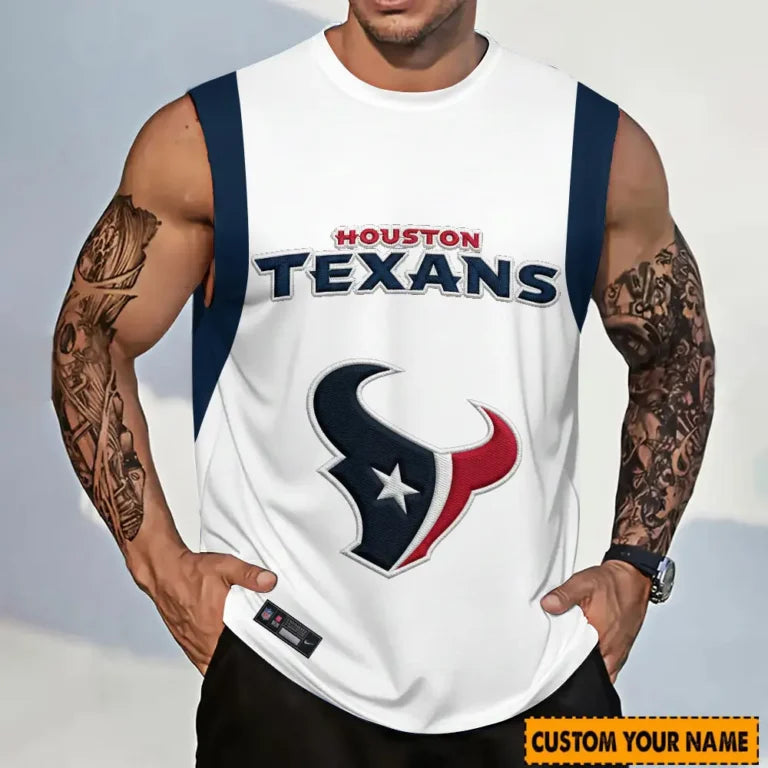[SPECIAL OFFER] NEW CUSTOMIZED NFL15 HTT HOUSTON TEXANS TANKTOP & GYM SHIRT