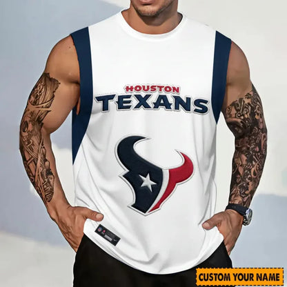 [SPECIAL OFFER] NEW CUSTOMIZED NFL15 HTT HOUSTON TEXANS TANKTOP & GYM SHIRT