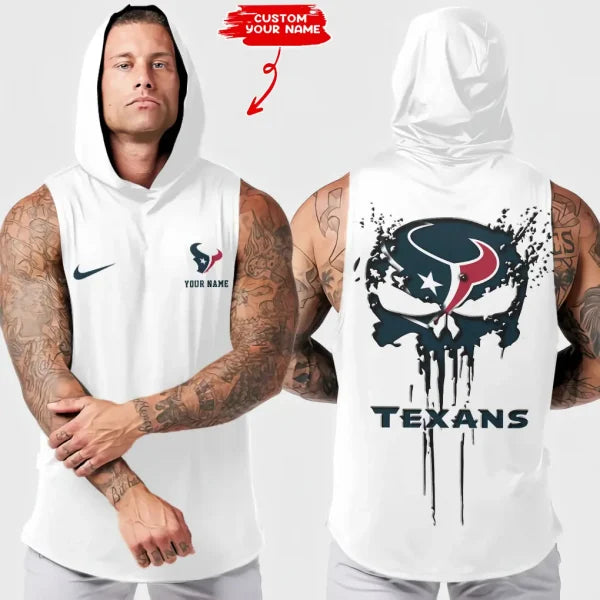[SPECIAL OFFER] NEW CUSTOMIZED NFL15 HTT HOUSTON TEXANS HOODED TANK TOP