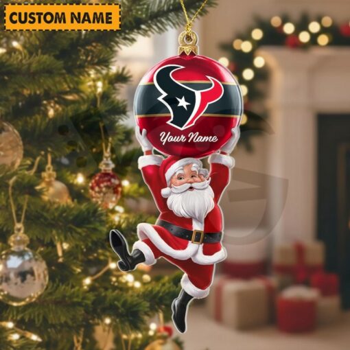 [SPECIAL OFFER] NEW CUSTOMIZED NFL15 HTT HOUSTON TEXANS CHRISTMAS ACRYLIC ORNAMENT