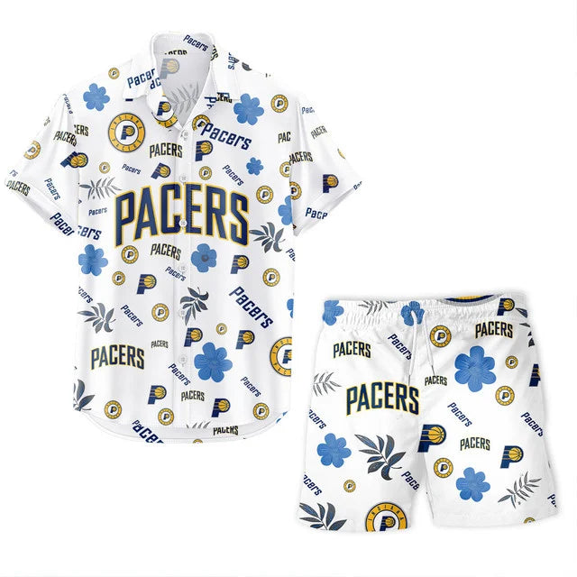 [HOT DEAL] NEW CUSTOMIZED NBA06 IPA INDIANA PACERS UNISEX HAWAIIAN SHIRT & SHORTS SET