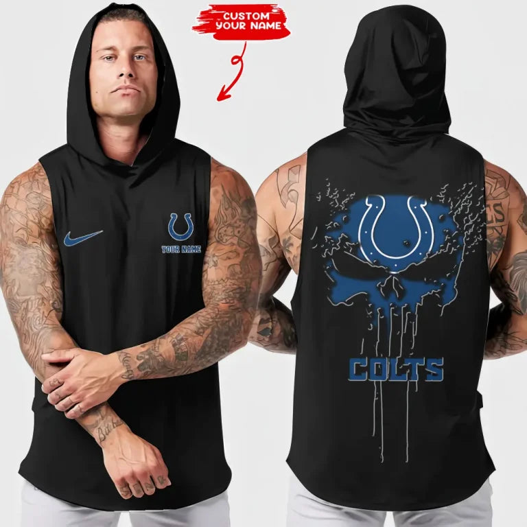 [SPECIAL OFFER] NEW CUSTOMIZED NFL17 IDC INDIANAPOLIS COLTS HOODED TANK TOP