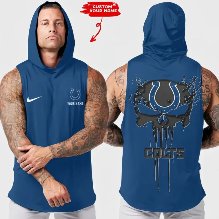 [SPECIAL OFFER] NEW CUSTOMIZED NFL17 IDC INDIANAPOLIS COLTS HOODED TANK TOP