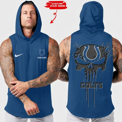 [SPECIAL OFFER] NEW CUSTOMIZED NFL17 IDC INDIANAPOLIS COLTS HOODED TANK TOP
