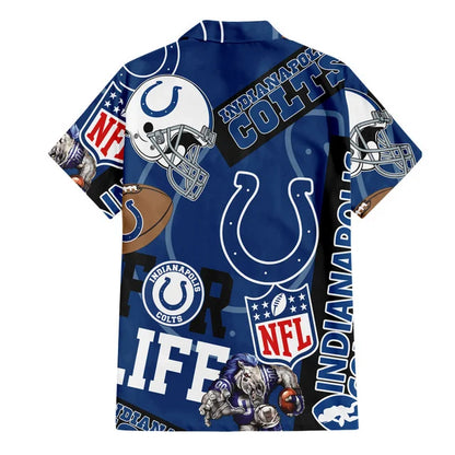 [SPECIAL OFFER] NEW CUSTOMIZED NFL17 IDC INDIANAPOLIS COLTS UNISEX HAWAIIAN SHIRT & SHORTS SET